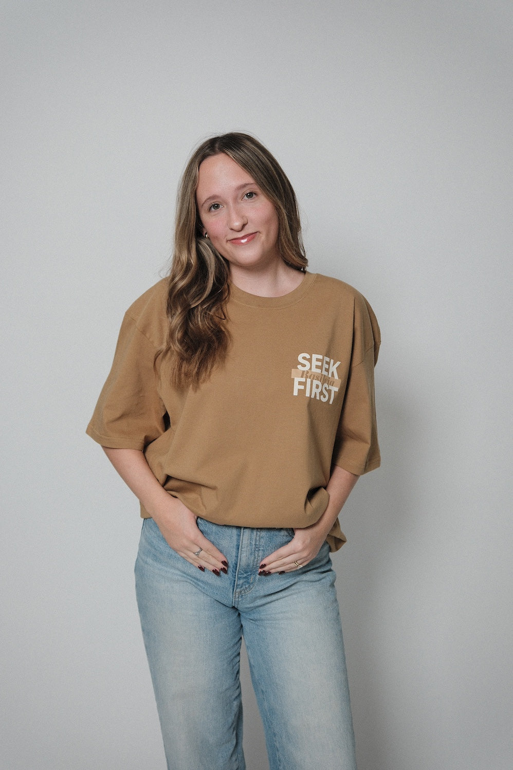 Seek First Basileia Tee - Clay