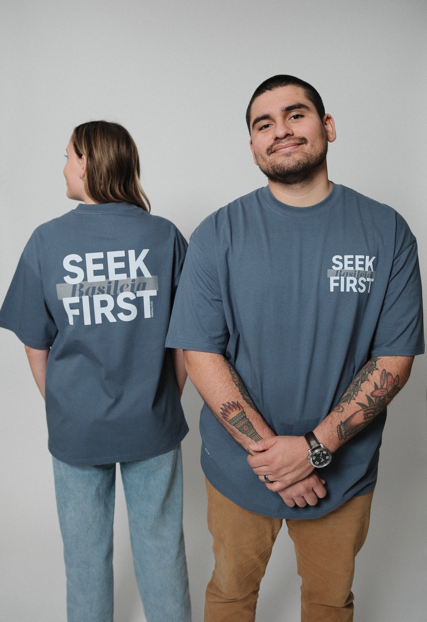 Seek First Basileia Tee - Slate