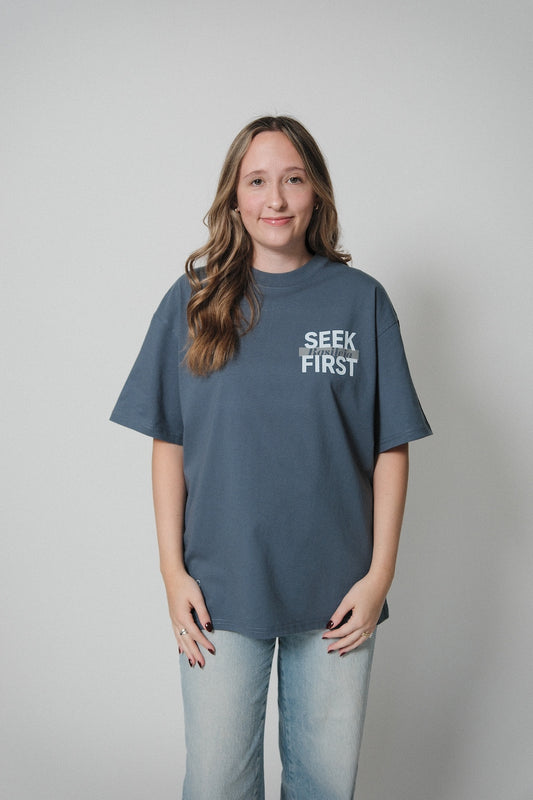Seek First Basileia Tee - Slate