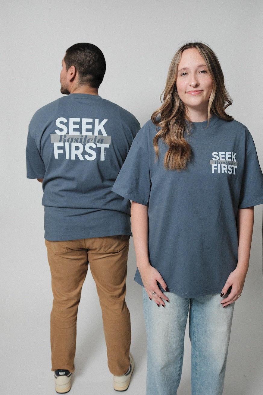 Seek First Basileia Tee - Slate