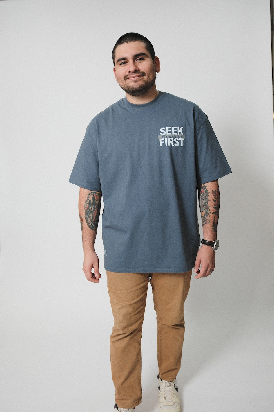 Seek First Basileia Tee - Slate